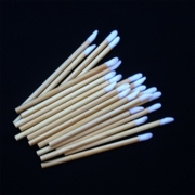 Velour applicators in pouch (50 pcs. op.), bamboo