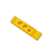 Rectangular base for permanent make-up pigment cups, yellow silicone