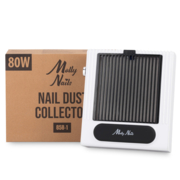Вытяжка для маникюра Molly Nails 858-1 с фильтром 80W, белая