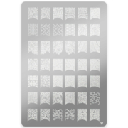 Stamping tray with V-patterns, size L