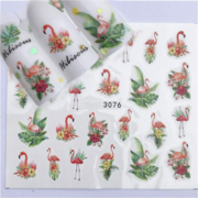 Water nail stickers YZW-3076, flamingos