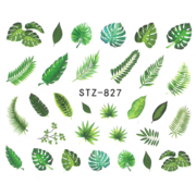 Water nail stickers STZ-827, leaves