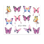 Water nail stickers STZ-994, butterflies