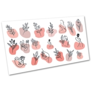 Nail art stickers no. 1266, pink