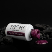 Lakier hybrydowy Yoshi Fuchsia Stardust nr 524, 6 ml