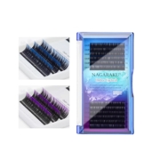 Nagaraku Ombre classic blue &amp; purple Mix D eyelashes, 0.07, 8-13 mm