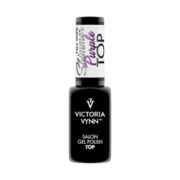 Top brokatowy bez lepkiej warstwy Victoria Vynn Matt Purple no wipе, 8 ml