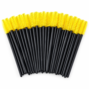Wimpernbürste Nylongriff ForMe schwarz, gelbe Borsten (50 Stk./Verpackung)