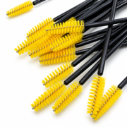 Wimpernbürste Nylongriff ForMe schwarz, gelbe Borsten (50 Stk./Verpackung)