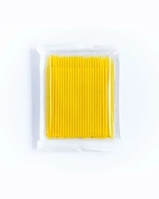 Micro brush applicators large in pouch (100 pcs.), yellow