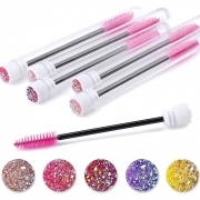 Glitter eyelash brush in tube, pink
