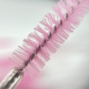 Nylon eyelash brush glitter pink (50 pcs. op.)