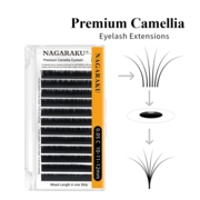 Nagaraku Camellia eyelashes 12 strips Mix С, 0.05, 7-8-9 mm