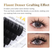 Lashes Nagaraku Camellia 12 lines Mix D, 0.07, 9-10-11 mm