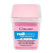 Perforated Clavier dustless swabs in a box of 200 (pcs. op.), pink