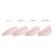 Silicone rollers for eyelash lifting and lamination Wonder Lashes Colorful Line (4 pairs op.), pink curved