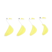 Wałeczki silikonowe do liftingu i laminacji rzęs Wonder Lashes Colorful Line (4 pary op.), żółte