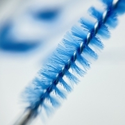 Blue glitter nylon eyelash brush (50 pcs. op.)