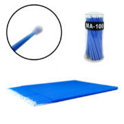 Micro brush applicators in tube (100 pcs.), blue