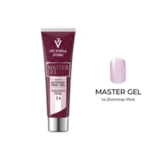 Акригель Victoria Vynn Master Gel 14 Shimmer Pink рожевий із часточками, 60 г