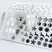 Nail art stickers in transfer film no. 3724, silver