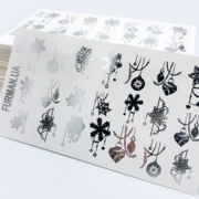 Nailart-Sticker in Transferfolie Nr. 3740, silber