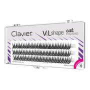 Ресницы-пучки для макияжа Clavier Cat Eye V&amp;L Shape L, 10 мм