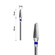 Carbide milling cutter Staleks EXPERT Rounded cone 5*13 mm, blue