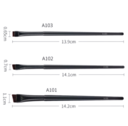 Gecomo A101 Eyebrow Brush, Ultra-thin, Wide, Slanted, Black