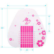 Nail form templates perfect salon line MollyLac almond (500 pcs. op.), powder pink