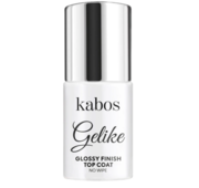 Топ гібридний глянцевий без липкого шару Kabos Gelike Glossy Finish Top Coat No Wipe, 8 мл