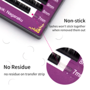Ресницы Nagaraku New generation черные B, 0.07, 8 мм