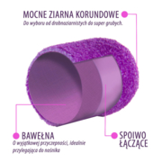 Pedikīra vāciņi AlleMed Fabric Podo 7 mm 120 graudu (10 gab. iepakojumā), rozā