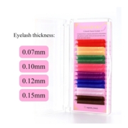 Nagaraku Wimpern Farb-Mix C, 0.07, 12 mm