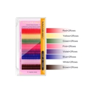 Nagaraku Wimpern Farb-Mix C, 0.07, 12 mm
