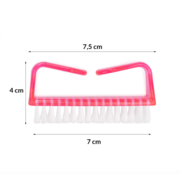 Round brush with dust removal handle, pink