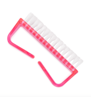 Round brush with dust removal handle, pink