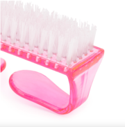 Round brush with dust removal handle, pink