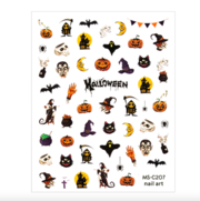 Самоклеящиеся тонкие наклейки для ногтей MS-C207 Halloween