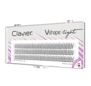 Вії Clavier Vshape light C 0.07, 16 мм