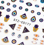 Nailart-Sticker dünn selbstklebend STZ-CS177, geometrisch 