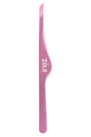 Zola Light Pink Professional Eyebrow Tweezers, Slanted