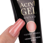 MollyLac Akrilo gelis Sunset Sparkle, be Hema/di-Hema, 30 ml