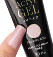 Akrylożel budujący MollyLac Sparkle Rose Hema/di-Hema free, 30 ml