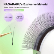 Rzęsy Nagaraku Mink Single tip 2D Y-shape czarne C, 0.07, 12 mm