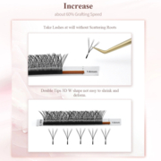 Nagaraku 3D W-Shape Eyelashes C, 0.07, 9 mm