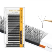 Nagaraku 3D W-Shape Eyelashes C, 0.07, 9 mm