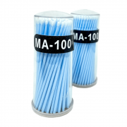 Micro brush applicators in tube (100 pcs.), blue