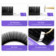 Nagaraku New Generation Black Lashes C, 0.1, 7 mm