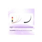 Nagaraku New Generation Black Lashes C, 0.1, 15 mm